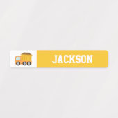 Gele en Oranje constructievoertuigen, naam Labels (Design 1)