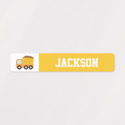 Gele en Oranje constructievoertuigen, naam Labels (Design 1)