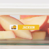 Gele en Oranje constructievoertuigen, naam Labels (Aangebracht)