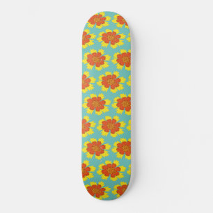 Gele en oranje koreopsis bloem skateboard