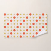 Gele en oranje Stippen Bad Handdoek (Handdoek)
