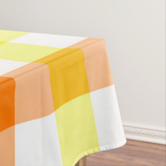 Gele en oranje strepen tafelkleed