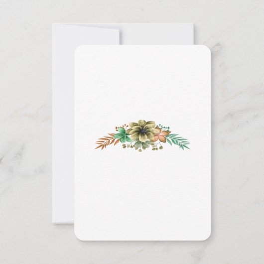 Gele en Oranje Waterverf - Slaat de datum op Aankondiging (Achterkant)