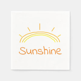 Gele en Oranje zon Servet