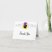 Gele en Paarse pagina Hartelijk dank Kaart (Voorkant)