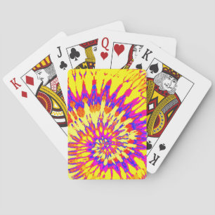 Gele en Paarse spiraalkleurige kleurenkaarten Pokerkaarten