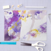 gele en paarse waterverf achtergrond tissuepapier (Craft)
