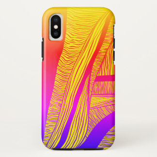 Gele en rode golven iPhone x hoesje
