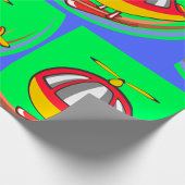 Gele en rode helikopter cadeaupapier