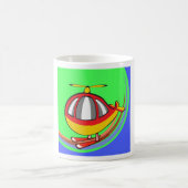 Gele en rode helikopter koffiemok (Center)