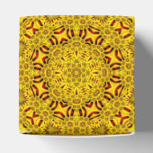 Gele en rode  Kaleidoscoop Bedankdoosjes (Bovenkant)