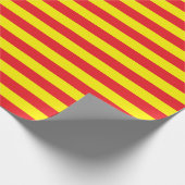 Gele en rode strepen cadeaupapier (Hoek)