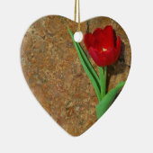 gele en rode tulp keramisch ornament (Rechts)