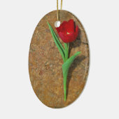 gele en rode tulp keramisch ornament (Links)