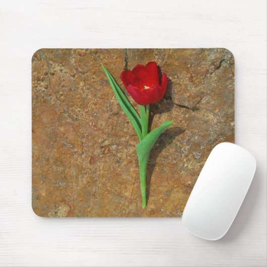 gele en rode tulp muismat (Met muis)