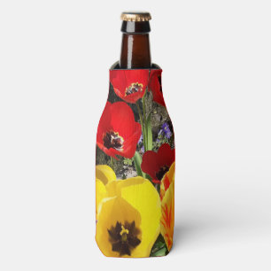 Gele en rode tulpen flesjeskoeler