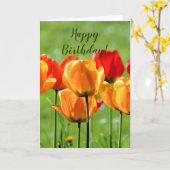Gele En Rode Tulpen Kaart (Gele Bloem)