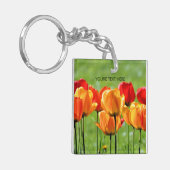 Gele en rode tulpen sleutelhanger (Voorkant Links)