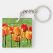 Gele en rode tulpen sleutelhanger (Achterkant)