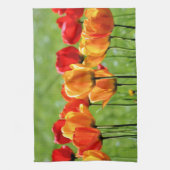 Gele en rode tulpen theedoek (Verticaal)