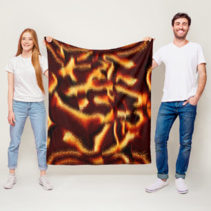 Gele en rode vlekken lijken wazig met defect fleece deken