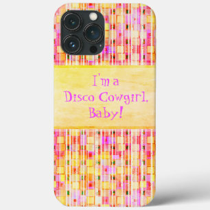 Gele en Roze Disco Cowgirl Franje iPhone 13 Pro Max Hoesje