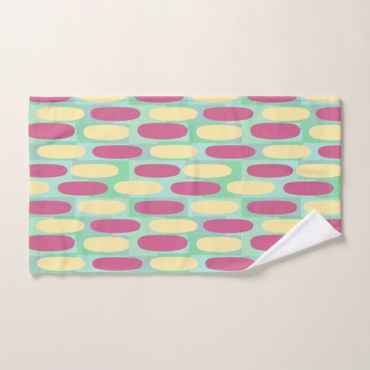 Gele en roze eicellen bad handdoek (Handdoek)