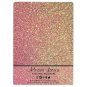Gele en roze sprankelende glitter klembord (Achterkant)