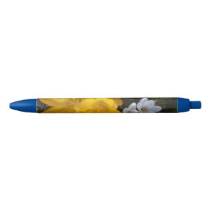 Gele en witte Crocus Flowers Pen