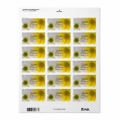 Gele en witte dadels die Labels voor het huwelijk (Full Sheet)