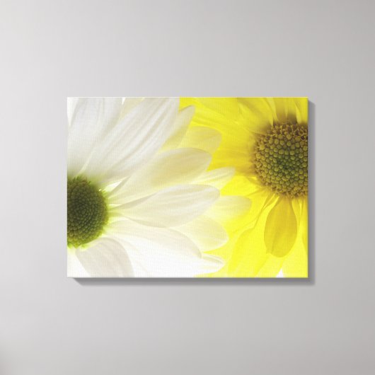 Gele en witte dagen canvas afdruk (Voorkant)