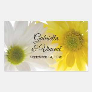 Gele en Witte Dagen Wedding Envelope zegels