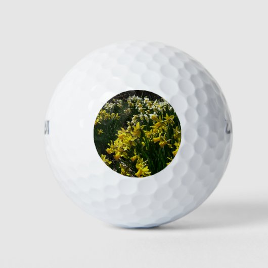 Gele en witte deffodils Spring Flowers Golfballen (Voorkant)
