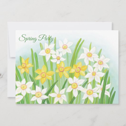 Gele en witte deffodis - Eigen tekst Kaart (Voorkant)