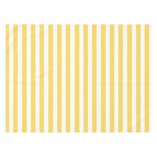 Gele en witte dekletjes tafelkleed (Voorkant (Horizontaal))