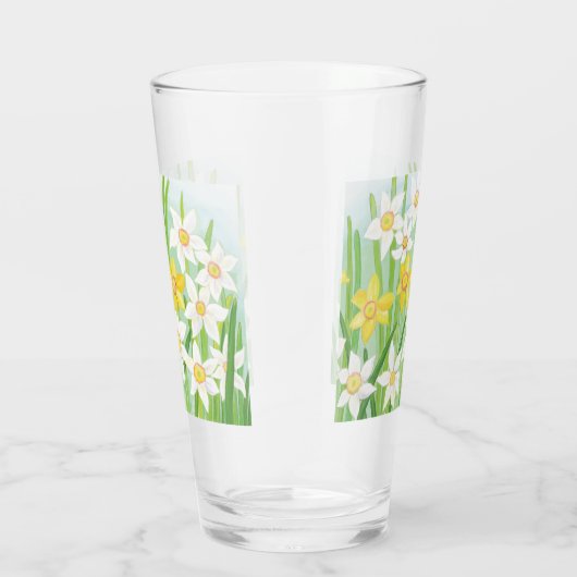 Gele en witte deviezen in de lente glas (Rechts)