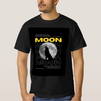 GELE EN WITTE DONKERE MAAN T-SHIRT