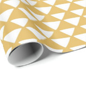 Gele en witte driehoeken cadeaupapier (Rol Hoek)