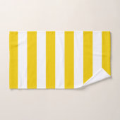 Gele en witte horizontale strepen bad handdoek (Handdoek)