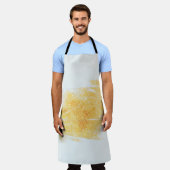 Gele en witte illustratie schort (Gedragen)