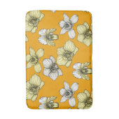 Gele en witte orchidee bloemen badmat (Voorkant Verticaal)
