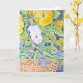 Gele en witte Pansies krijgen goed Kaart (Gele Bloem)