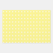 Gele en witte poka Dots Inpakpapier Vel (Voorkant 3)