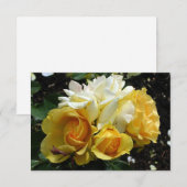 Gele en Witte Rozen Bedankkaart (Voorkant / Achterkant)