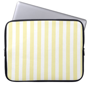 Gele en witte snoepjes strepen laptop sleeve