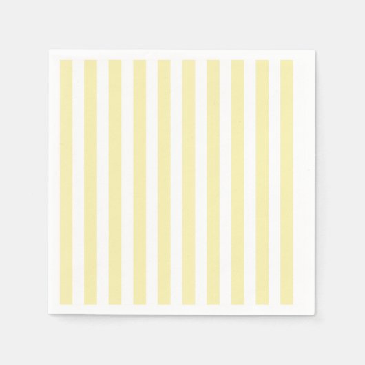 Gele en witte snoepjes strepen servet (Voorkant)