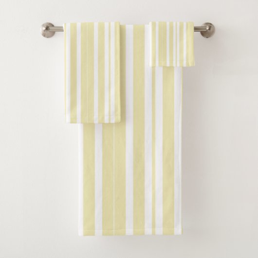 Gele en witte strepen bad handdoek (Insitu)