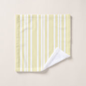 Gele en witte strepen bad handdoek (Wasdoekje)