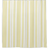 Gele en witte strepen douchegordijn (Voorkant)