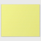 Gele en Witte Uiterst kleine Zigzag Cadeaupapier (Vlak)